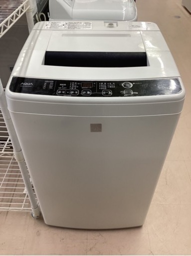 美原店　洗濯機　AQUA 5．0kg全自動洗濯機 keyword キーワードブラック AQW-S5E3 家電 生活家電 洗濯機