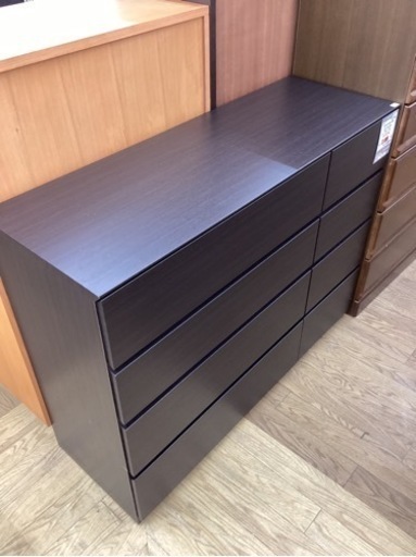 KG-4【新入荷　リサイクル品】ニトリ　クエス120 ローチェスト　ブラウン