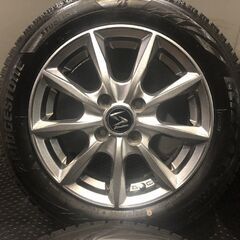 【BS BLIZZAK VRX2 155/65R14】スタッドレス【Billet star Japan Strategy 14インチ 4.5J4HPCD100+45】21年製 N-BOX MRワゴン等　(KTN097)の画像