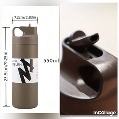 ストロー付きタンブラー/水筒の画像