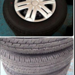 新型アトレー純正 145/80R12 80/78N LT ホイール+ブリジストンエコピア 軽四貨物にの画像