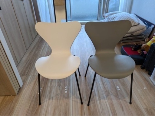 【未使用】AZUMAYA ダイニングチェア2脚セット