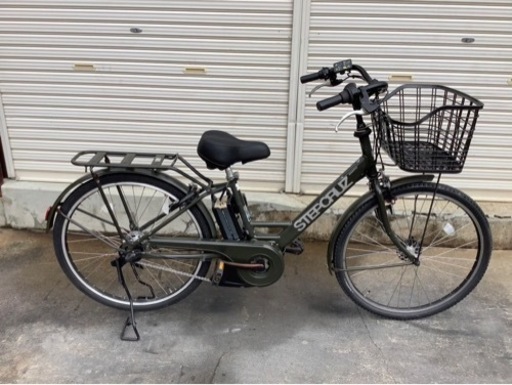 422  ブリヂストン新機種電動アシスト自転車stepcruz26インチカーキアルミボディ