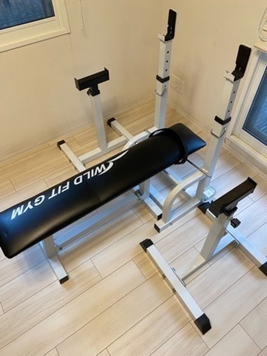 ベンチプレス、セーフティーラック付き！筋トレ！