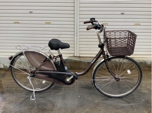 428  パナソニック最新機種電動アシスト自転車vivi 26インチブラウンボディー