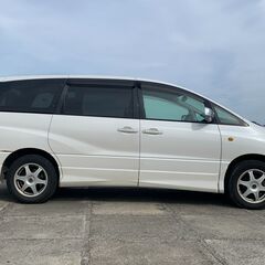 春の大感謝ＳＡＬＥ開催中！！ご来店お待ちしております！！大好評に付き自社ローン先着１０名様条件超緩和中ローン審査がご不安な方必見！！！！！！【自社ローン最短即日審査　条件緩和中！】  H13年　トヨタ　エスティマ　４ＷＤ　社外ナビ　フルセグＴＶ　ＣＤ　ＤＶＤ　Ｂｌｕｅｔｏｏｔｈの画像