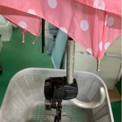 自転車　ベビーカー　傘スタンドの画像
