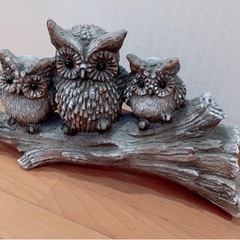 新品 azi-azi フクロウの親子オブジェ  ガーデニング雑貨...