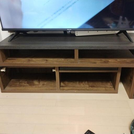 ニトリ　高評価商品　奥行き30cmの薄型伸長式テレビ台(幅105-192cm BR)