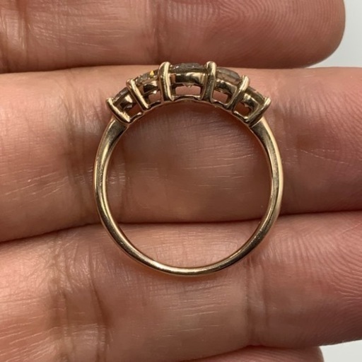 K18 ダイヤリング　1.1ct 一文字リング　3.2g GSTV