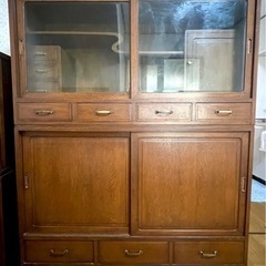 【値下げ　7/12までの出品】昭和レトロ家具　飾り棚　水屋　食器...