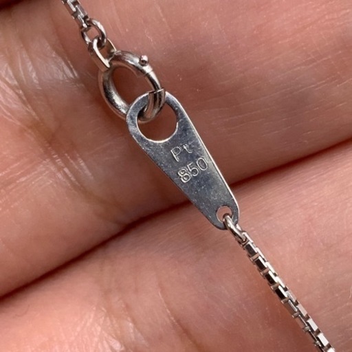 pt850 pt900 馬蹄　ネックレス　6.7g 1.01ct 約40cm ホースシューネックレス