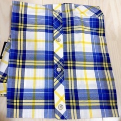 新品タグ付き✨メンズ　シャツ　服　男性　チェック　青　黄　の画像