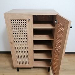 ラタン調シューズボックス[幅60] LOWYA