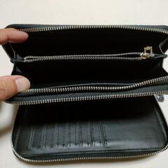 未使用品　クロコダイル　シルバーラウンドWファスナー長財布　大型　黒 未使用品 クロコダイル シルバーラウンドWファスナー長財布 大型 黒