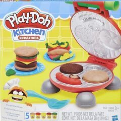 【中古】粘土型セット プレイドウ【Play-Doh kitchen　ねんど遊び　ねんど型　ハンバーガーセット　おままごと　料理】の画像