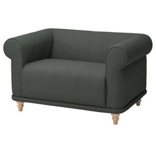 IKEA　ヴィスカフォルス　1.5人掛け　ソファ　グレーグリーン