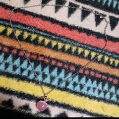 ▼j→→→m3-1-ピンクストーンアップルペンダントネックレスの画像