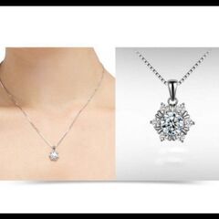 ≒j→→→m3-1番　2.5ｃｔブリリアントカットフラワーパヴェペンダントC＊Bの画像