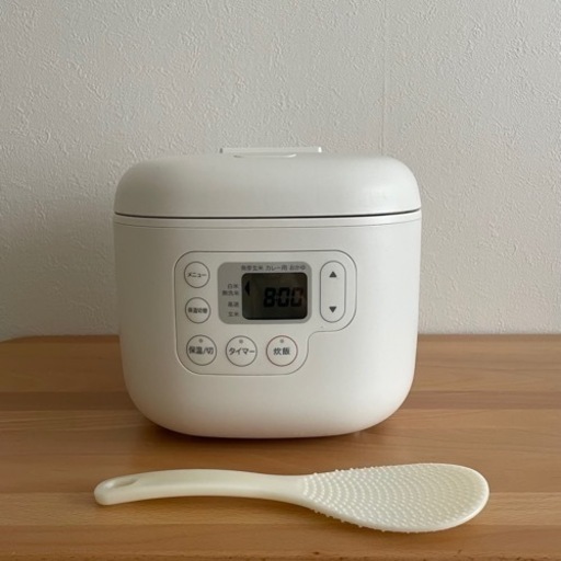 無印良品　しゃもじ置き付き炊飯器・３合型番：ＭＪ‐ＲＣ３Ａ２