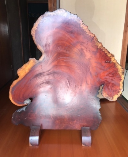 ◆ 花梨 一枚板 衝立 W100×H110cm ついたて 間仕切り 玄関 飾り 和風 和室 和家具 座敷 旅館 天然木 木製 木目 ◆