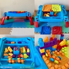 メガブロック/MEGABLOKS 収納テーブル付きの画像