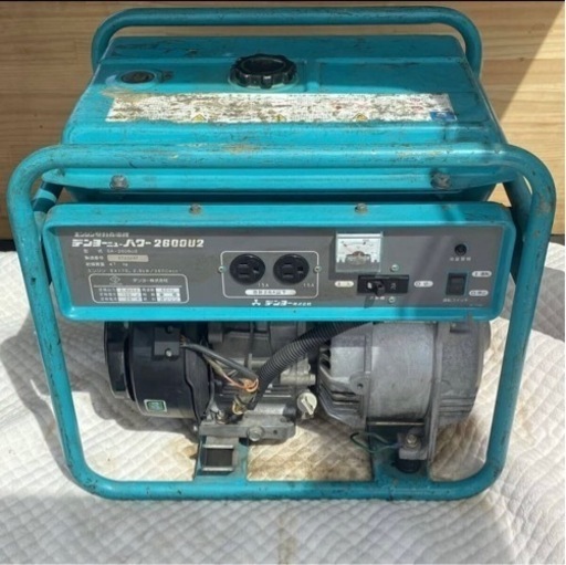 動作品ジャンク扱い エンジン駆動発電機 デンヨー ニューパワー 2600U2 GA-2606U2 60HZ 2.6kVA 単相100V Denyo EX17D OHC スバル SUBARU