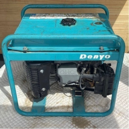 動作品ジャンク扱い エンジン駆動発電機 デンヨー ニューパワー 2600U2 GA-2606U2 60HZ 2.6kVA 単相100V Denyo EX17D OHC スバル SUBARU