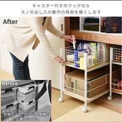『最終』キャスター付き　収納棚の画像