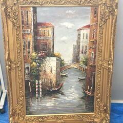 EA286)絵画 額縁 アンティーク調 エジプト輸入品 幅：約48cm 高さ：約72cm 奥行：約30cm 中古品【取りに来られる方限定】