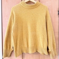 【お取り引き中】サマンサモスモスブルー 長袖ニット イエロー ゆったり