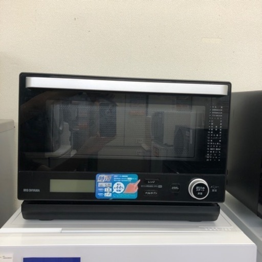 安心の6ヶ月保証付！！【IRIS OHYAMA スチームオーブンレンジ　MO-F1808-B 2022年製　程度B】売ります！取りに来れる方限定！