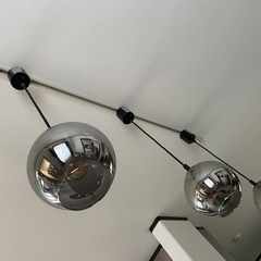 (終了)3個セット ニトリのペンダントライト スモークミラー 照明 ランプ 電球 吊り下げの画像