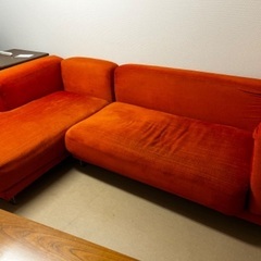 IKEA TYLOSAND 大型L字ソファー オレンジ　売り切り