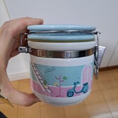 レトロ食器 ポット コーヒー豆入れなどに 
