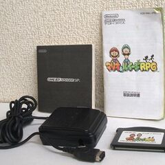 使用感少なめ ゲームボーイアドバンス GBA SP 本体 パールピンク AGS-001　充電コード/ソフト マリオRPG付き ☆ PayPay(ペイペイ)決済可能 ☆ 札幌市 豊平区 平岸 平岸店の画像