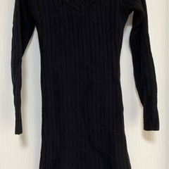 黒のニットワンピース 新品の画像