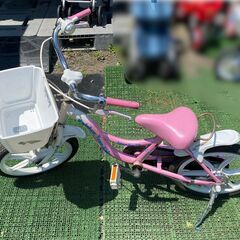 16インチ　子供用自転車　女の子　ピンク系