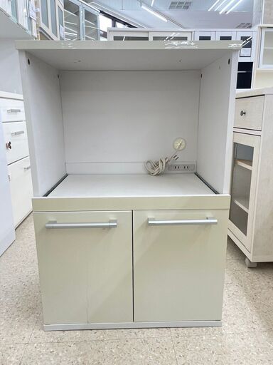 ★ジモティ割あり★ ニトリ レンジ台 白 H89×D39.5×W60 クリーニング済み TJ7111