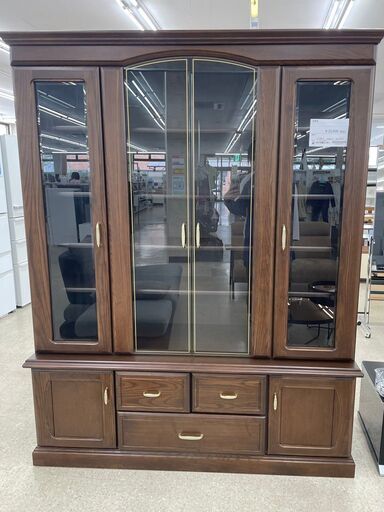 ★ジモティ割あり★ 大塚家具 食器棚 ブラウン H188×D46×W144 クリーニング済み TJ7114