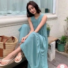 バースデーバッシュ　アースカラー　ワンピース　ミントの画像