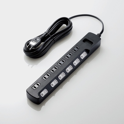 エレコム 電源タップ  個別スイッチ 6個口 5m AVT-K6A-2650BK