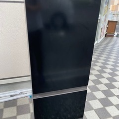 【2023年製】Hisense ハイセンス 162L 2ドア ノンフロン冷凍冷蔵庫 HR-D15FB ブラック 右開き 2段式スライドケース冷凍室 中古美品