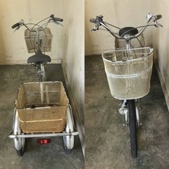 574● ⑤岐阜発　M.CLUB 大人用三輪車 自転車/前二輪/走行確認/サビ有り/キズ有り スイング有り スイングロック付き 現状品　R4.9/12の画像