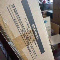 パイン材ユニットシェルフ・８６ｃｍ幅・大　棚　無印良品の画像