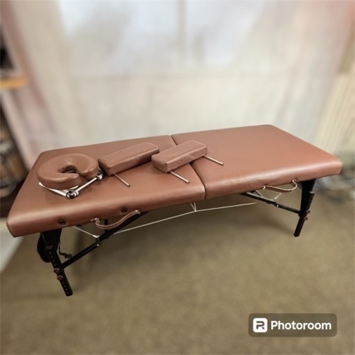 LUXIA 折りたたみ 高級木製施術ベッド エステ マッサージ 整体 ポータブルベッド  折り畳みベッド 施術台 ダークブラウン