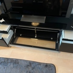 【受付終了】【美品】テレビ台（黒•超頑丈）の画像