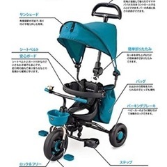 ［美品］安全機能付き　三輪車の画像