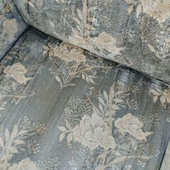 カリモク　金華山布張り応接椅子２点セット『中古染み汚れあり』の画像
