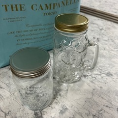 スムージーコップ　持ち手付き ガラスコップ　瓶　🫙　小物入れにも...